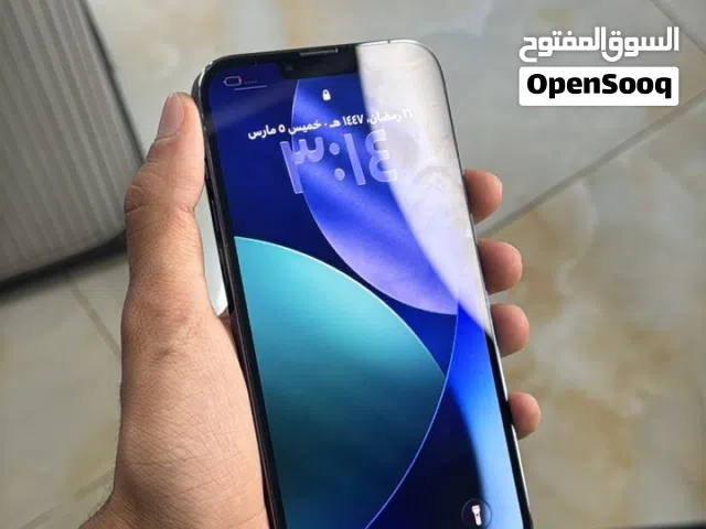 ايفون 13 بروماكس ذاكره 1 تيرا مغير قطعه اصليه من ابل شاشه وكامرا وبطاريه