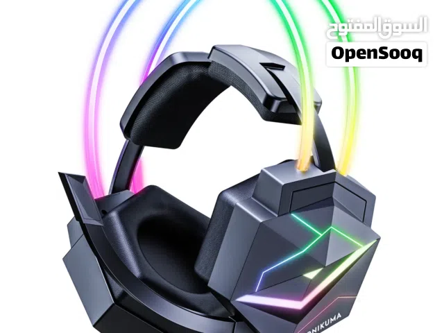 Onikuma X20 7.1 Surround Sound RGB Gaming Headset Noise Canceling Headphone with HD Mic USB سماعة