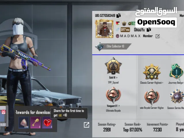 Pubg Accounts and Characters for Sale in Amman
