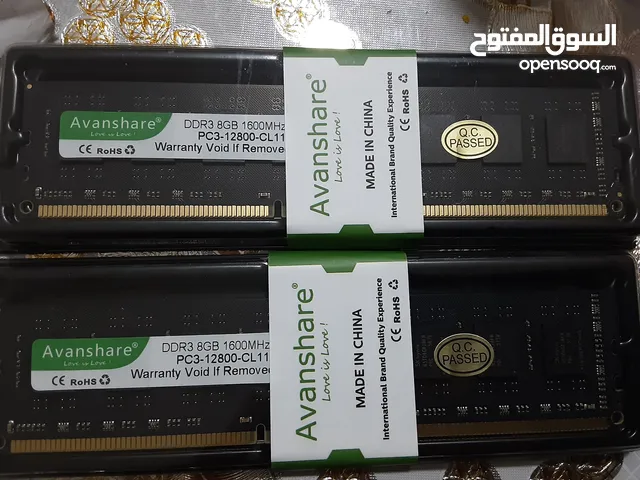 16 جيجابايت رام  16GB RAM DDR3 1600Mhz