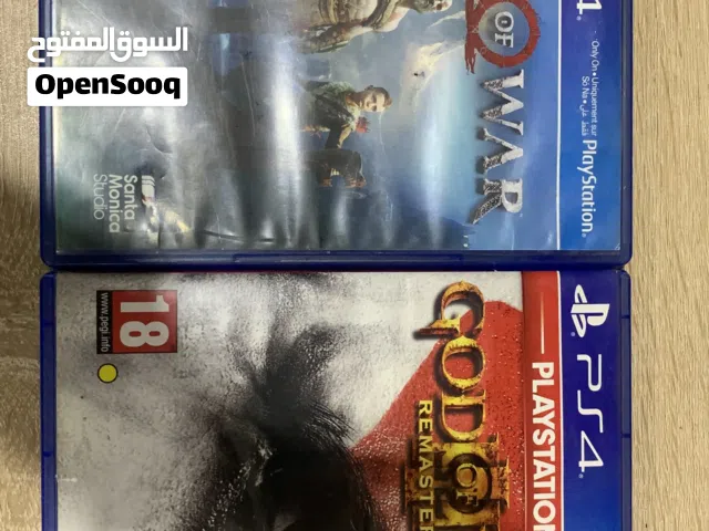 قرص god of war 3 و 4 god of war مستعمل اخو الجديد نظيف جداً وبيه مجال