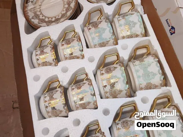 Service À Table 24 Pièce Hgq1 فيه 24 قطعة  6 قهوة حليب بطبساهم  6 فناجل قهوة كحلة بطبساهم