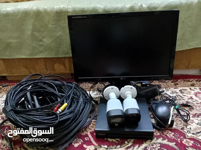 جهاز كامرات دهوا xvr عربي ابو4 مع كامرتين وهارد 500 ومحولة ووايرات وشاشة حجم 19
