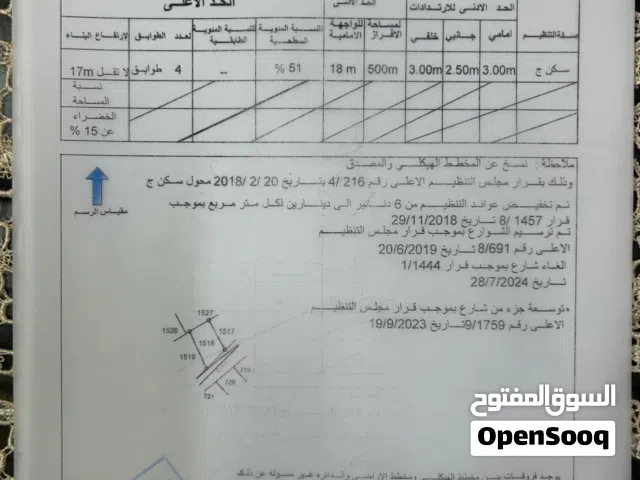 للبيع أرض في عين الباشا - حوض الزاوية المساحة: 648 متر مربع. السعر: 100 دينار للمتر. الموقع: عين الب