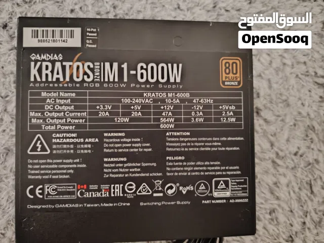 GAMDIAS KRATOS M1-600B 600W Bronze PSU