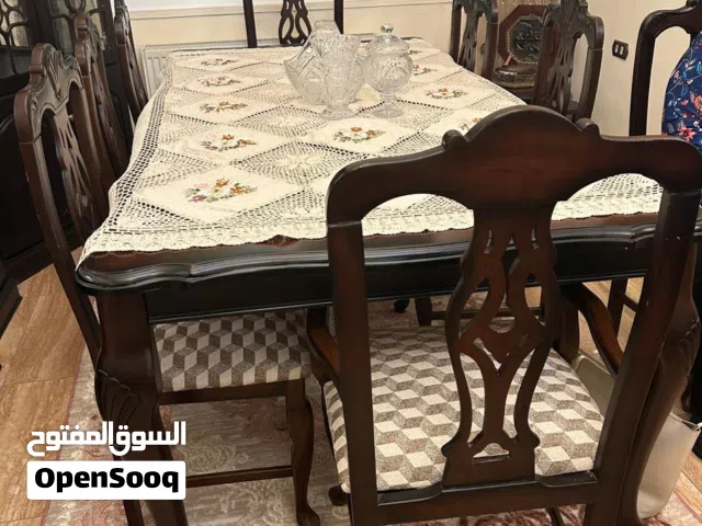 8 كراسي طاوله ،دلسور،فضية