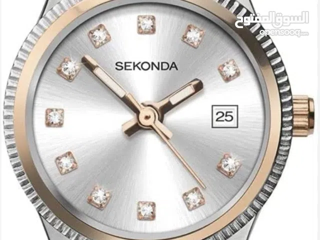 ساعة sekonda البريطانية ، سلفر مع ذهبي