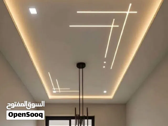 اعمال دهانات وديكورات دخلي وخارجي وتركيب جبس بورد وسمنت بورد ورش خارجي وعزل الاسطح ووتر بروف تركيب