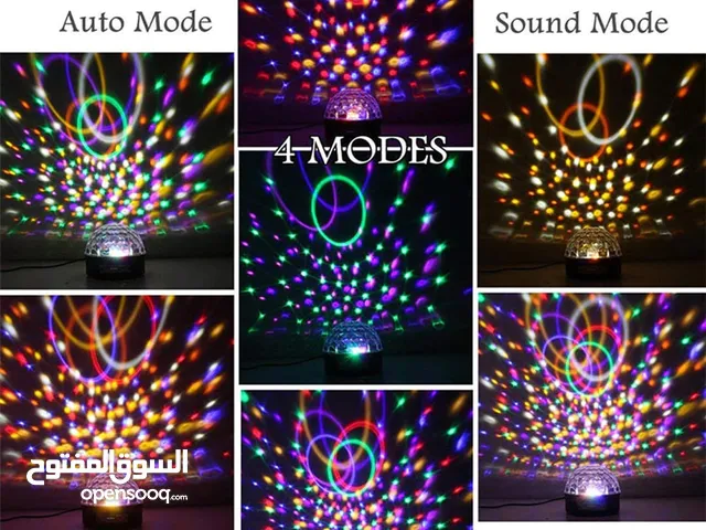 مصباح كرة ديسكو بلوتوث ، طاقة بطارية 9 ألوان ، مشغل موسيقى محمول  كرة الديسكو بخاصية البلوتوث MP3