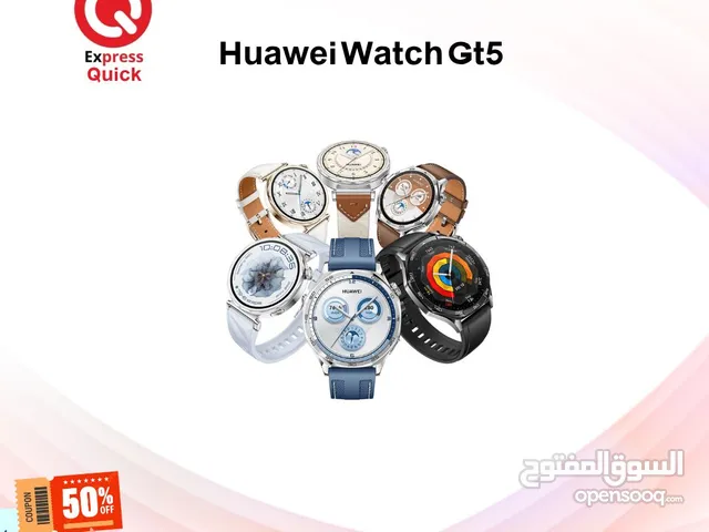 HUAWEI WATCH GT5 AVAILABLE ALL COLOR NEW /// ساعه هواوي جي تي 5 جميع الالوان متوفره الجديده