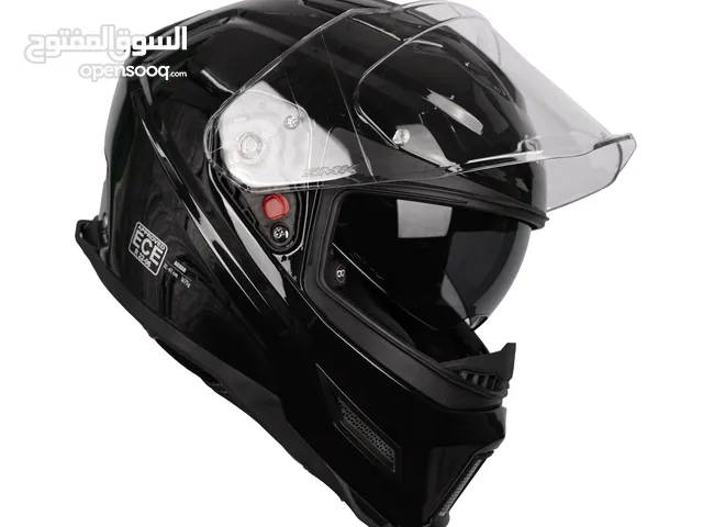 SMK black glossy helmets with solid protection and ECE and DOT approved
