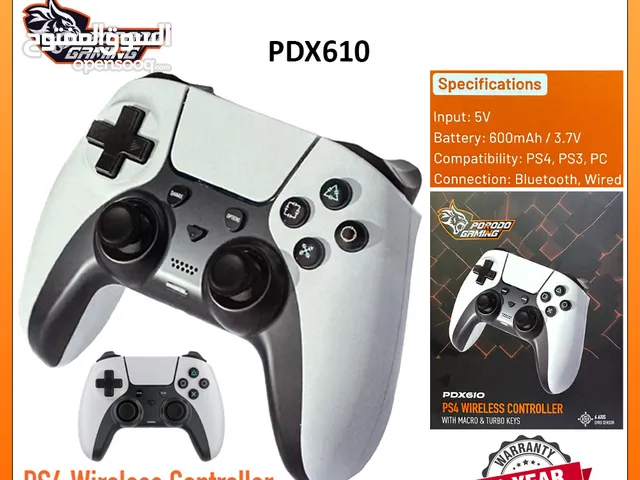 Porodo Gaming PS4 Wireless Controller With Macro & Turbo Keys - PDX610 ll Brand-New ll