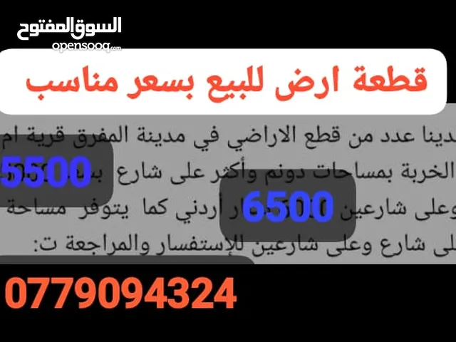 رقم 201-2  دونم ارض بام الجمال بالمفرق  للبيع   وذات موقع مخدوم و اطلالة مميزة - المفرق