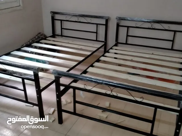 سرير حديد بملل بياض Furniture oh