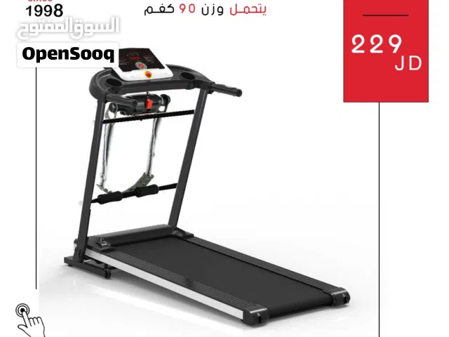 جهاز جري مع تكسير الدهون منزلي يتحمل وزن 90 كغم مع شاشة رقمية وتصميم عملي قابل للطي