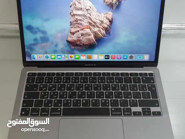 MacBook Air 2020 M1 Space Gray 8GB Ram 256GB SSD لابتوب ابل لون رمادي مكفول