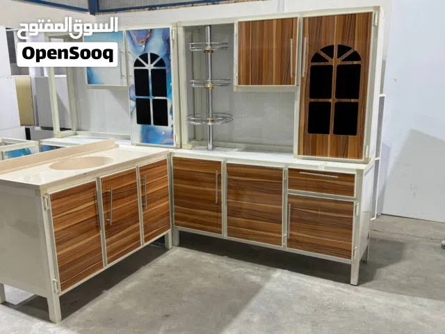 كاونتر ارضي متر ونص وملحق ابو سله +سنك متر و20 سم مرمر