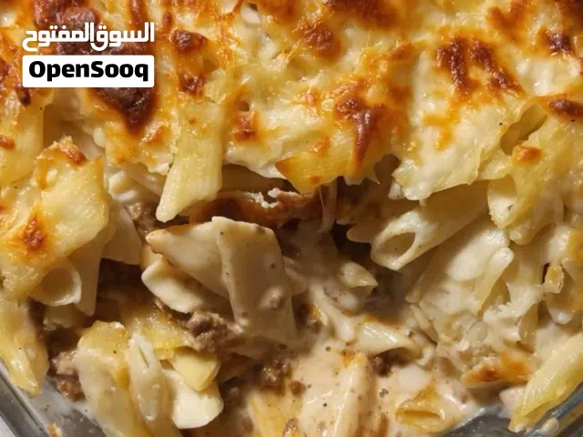 معكرونه بشاميل بالجبن وباللحم