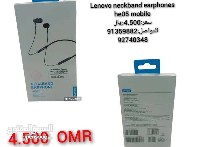 سماعه بلوتوث Lenovo neckband earphones he05 mobile