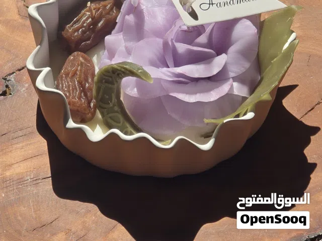 Handmade Floral Candles with Stone Base – Ramadan Special