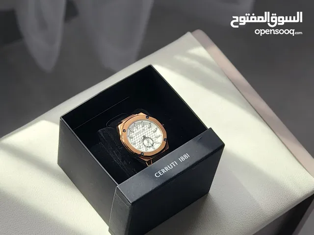 ساعة شيروتي أصلية.. تم شرائها من المجموعة السويسرية للساعات New CERRUTI Men Watch, almost new.