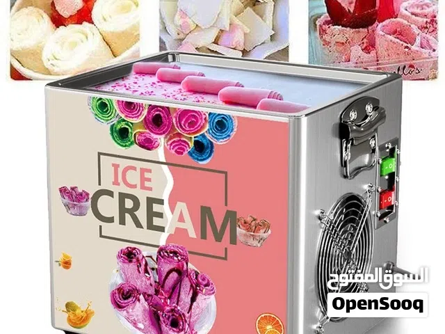 آلة صنع ايسكريم رول التوصيل مجاني  330W Ice cream roll making machine Free delivery