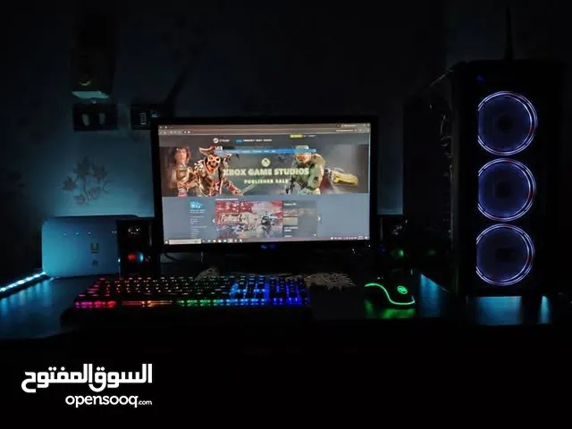 سيت اب كامل جهاز بي سي جيمنج مع طاوله وكرسي