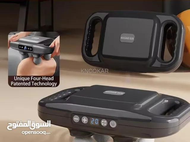 مسدس تدليك بأربعة رؤوس   جهاز تدليك احترافي عميق للأنسجة الكاملة للجسم للخصر والساق والظهر