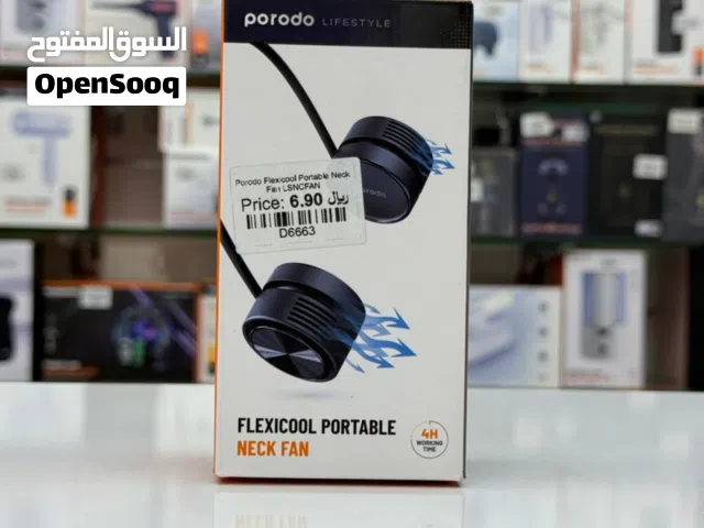 Porodo Lifestyle Flexicool Portable Neck Fan - Black