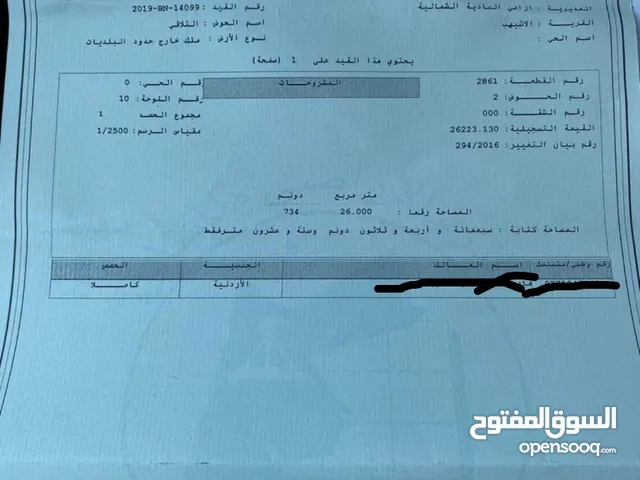 Farm Land for Sale in Mafraq Al-Badiah Ash-Shamaliyah