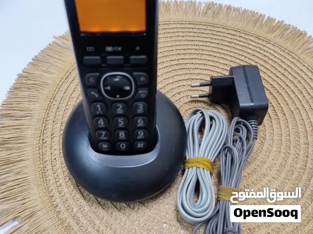 تلفون ارضي لاسلكي باناسونيك اصلي بحالة ممتازة هاتف للمنزل والمكتب يعمل على الفايبر
