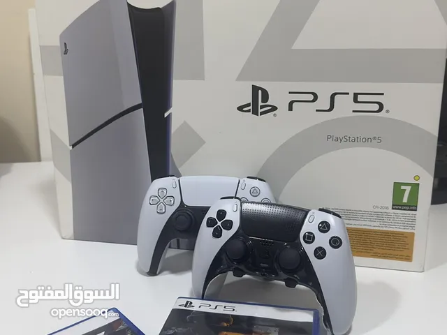 Playstation 5 Slim Disc Version (UAE VERSION) With 2 Wireless Controllers And 2 CD Games