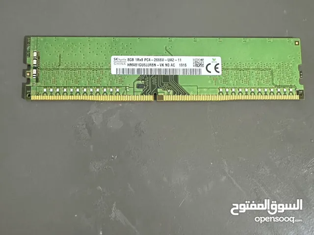 RAM DDR4 8GB FOR PC  رام للكمبيوتر 8 جيجابايت دي دي ار  4 مستعمل كالجديد بحالة ممتازة جدا