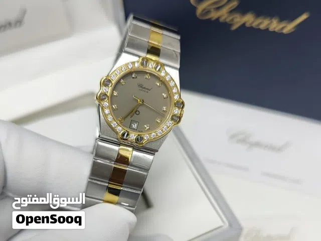 Chopard stainless steel With diamond set bezel watch