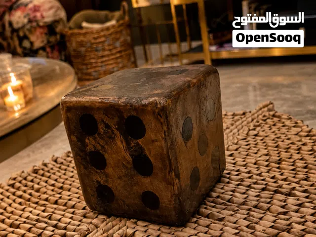 handmade wooden dice decor