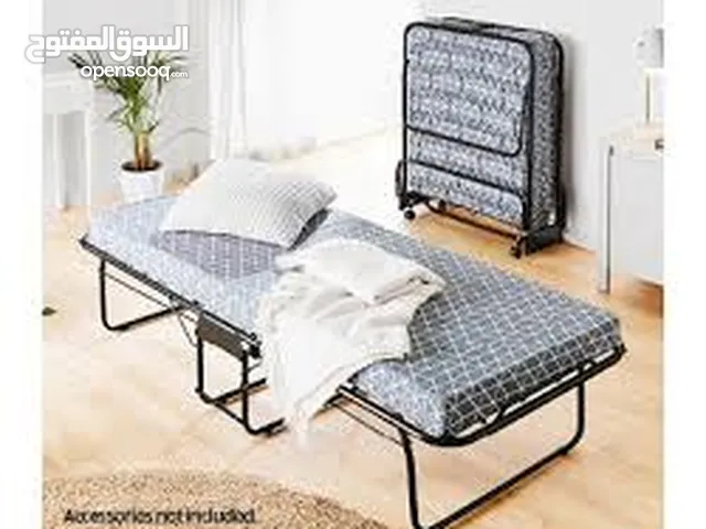 folding bed with mattress single bed iron frame...suitable for adult