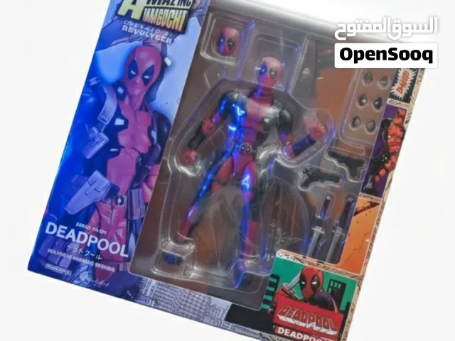 مجسم ديدبول مفصلي جديد و ساعات الاكتروني و سماعات و جوستكات اصليه