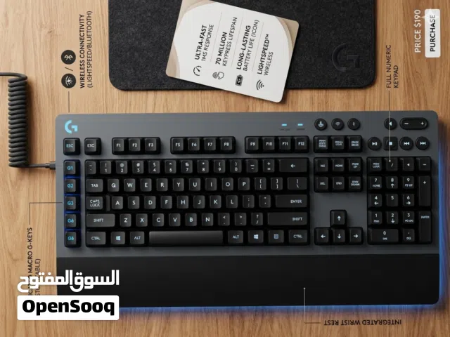 كيبورد Logitech G613 اللاسلكي الميكانيكي (LIGHTSPEEDTM) - بحالة ممتازة!
