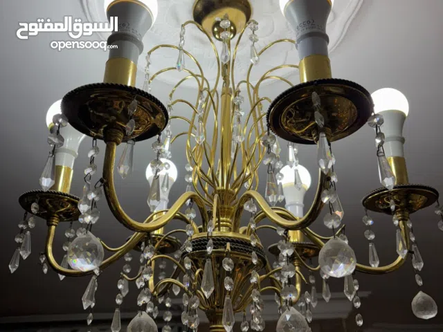 نجفة قنديل مطلية بمياه الذهب و كريستال عصفور