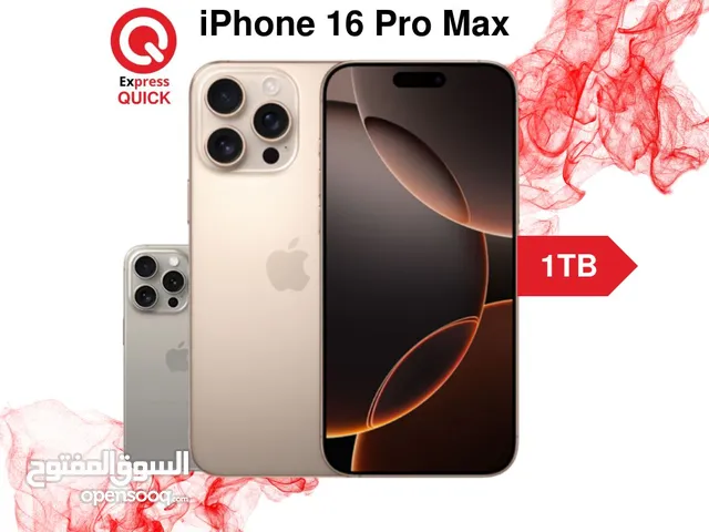 IPHONE 16 PRO MAX ( 1TB ) NEW /// ايفون 16 برو ماكس ذاكره 1 تيرا الجديد كليا