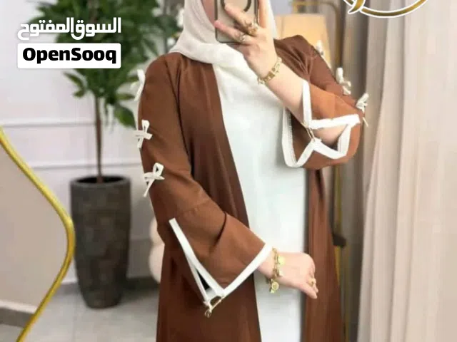 بكل حب ترند 2025 عيد الفطر لمبارك احلى وافخم كولكشن عباي قطعتين   خامة السكوبا