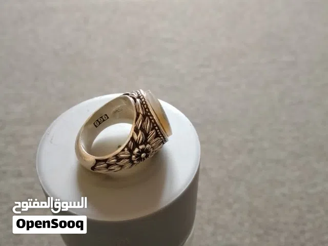 للبيع خواتم فضة صياغة يدوية الحجر الاصلي