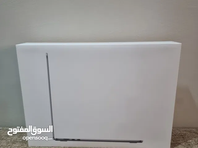 جديد لم يستخدم كفالة 1سنة ماك بوك اير M3 شاشة 15.3 رام 16 هارديسك 256 مصكر بالكرتون