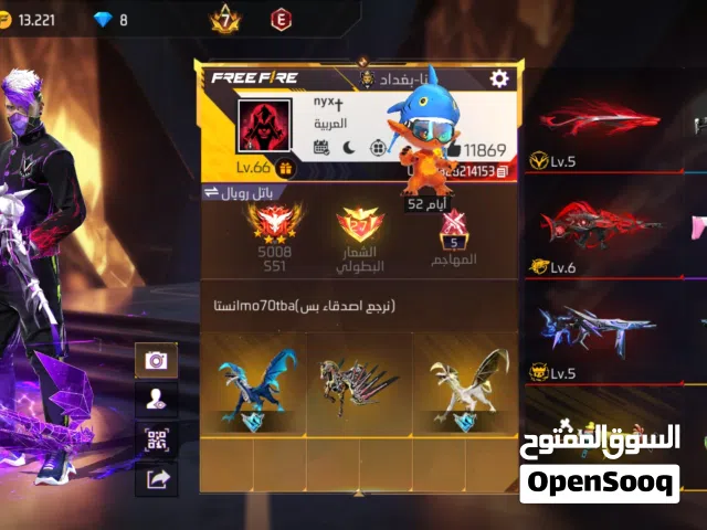 Free Fire Accounts and Characters for Sale in Baghdad