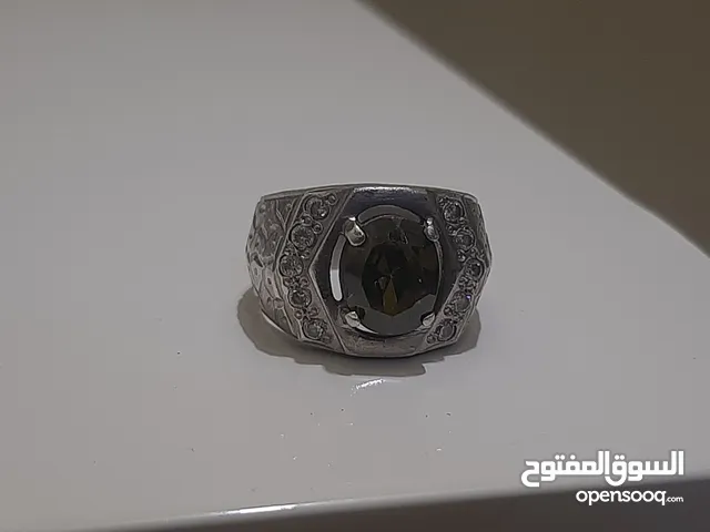 خاتم فضة رجالي الماس  للبيع Men Silver Diamond Ring For Sale