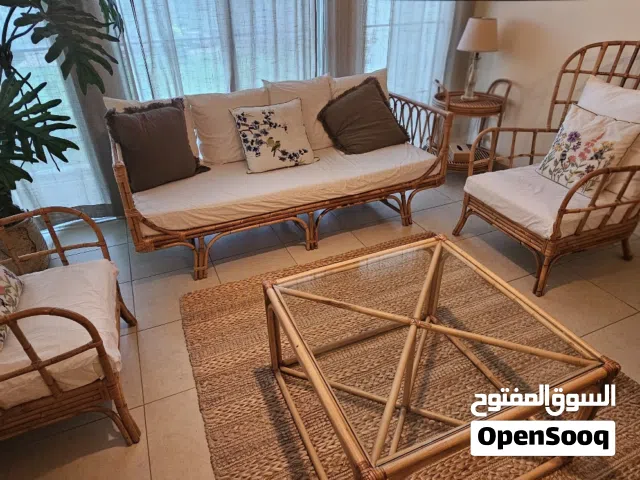 Handmade Natural Rattan Living Room Set – Excellent Condition