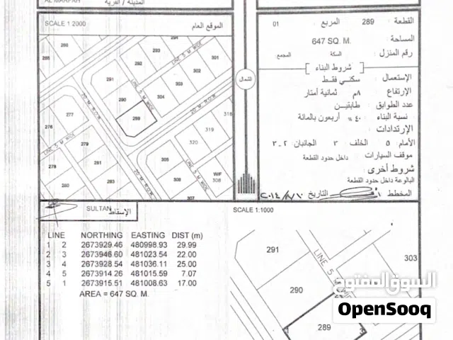 Residential Land for Sale in Al Batinah Saham