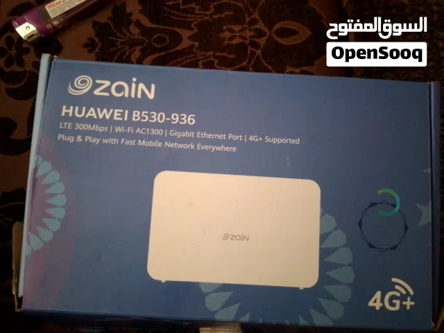 للبيع راوتر زين Huawei B530-936 (4G+) بحالة جيدة ويعمل بكفاءة. يدعم سرعة 4G+ حتى 300Mbps. Wi-Fi AC1