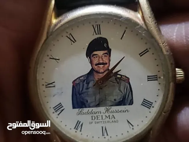 للبيع ساعة صدام حسين  مستعمل جديد حق واحد محتاج  الحزام جلد طبيعي وكااالة  والايطار ذهب عيار 21 قيرا