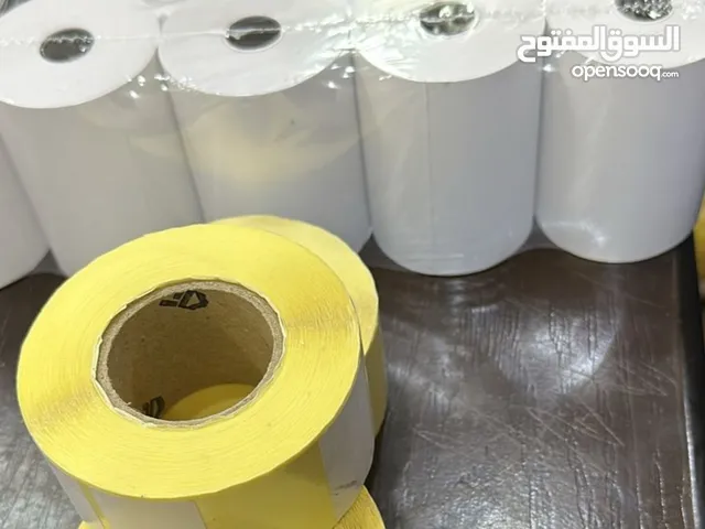 رولات كاش وفيزا وليبل باركود ميزان وليبل ملابس حراري للبيع